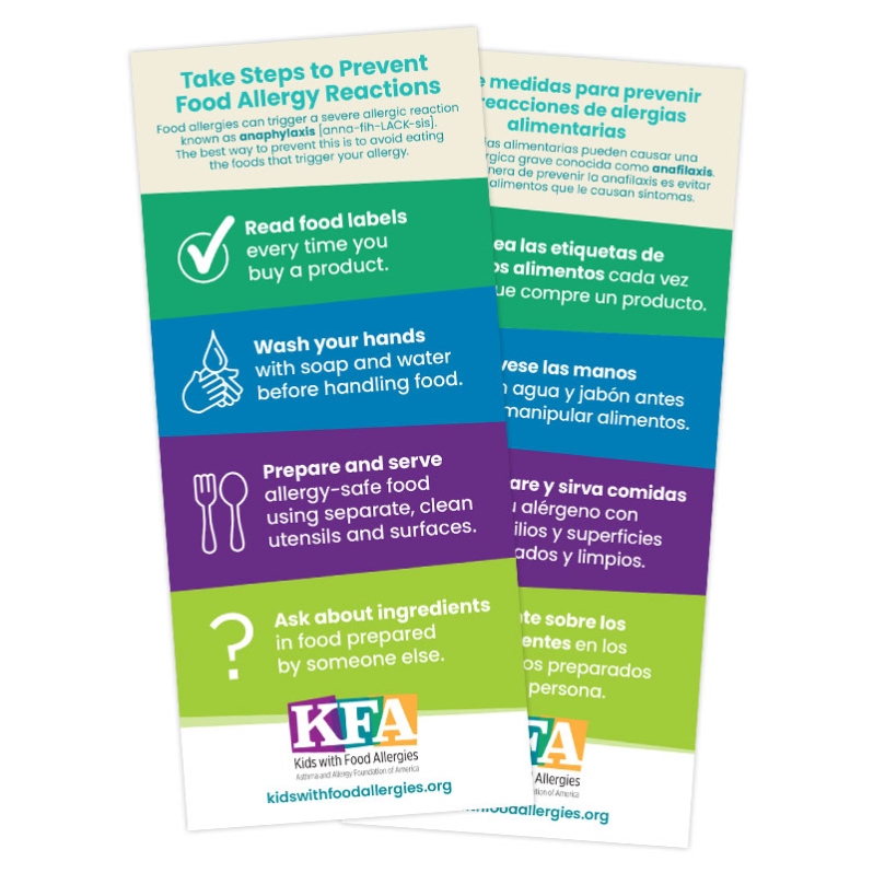 Food Allergy Rack Card (Eng/Span-PDF)