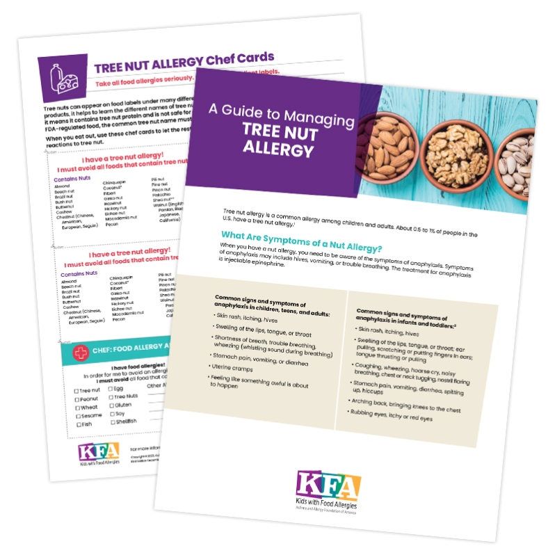 Managing Tree Nut Allergy & Chef Cards (PDF)