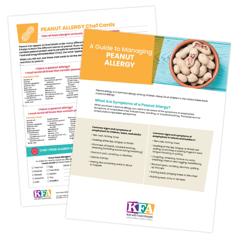 Managing Peanut Allergy & Chef Cards (PDF)