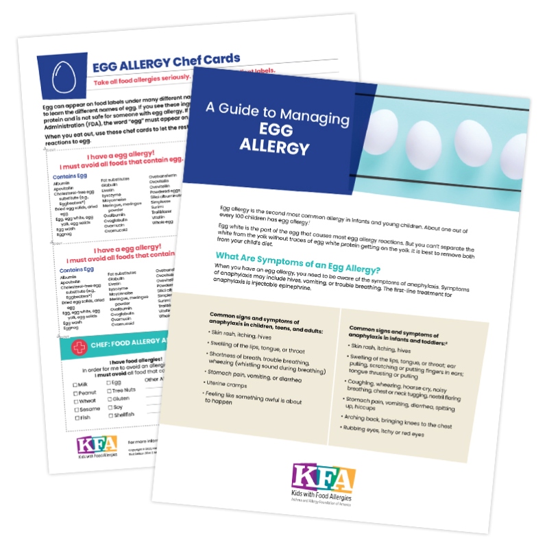 Avoidance List/Cards: Egg Allergy (PDF)