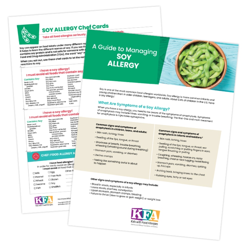 Managing Soy Allergy & Chef Cards (PDF)